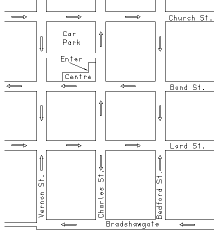 Map Showing One-Way System